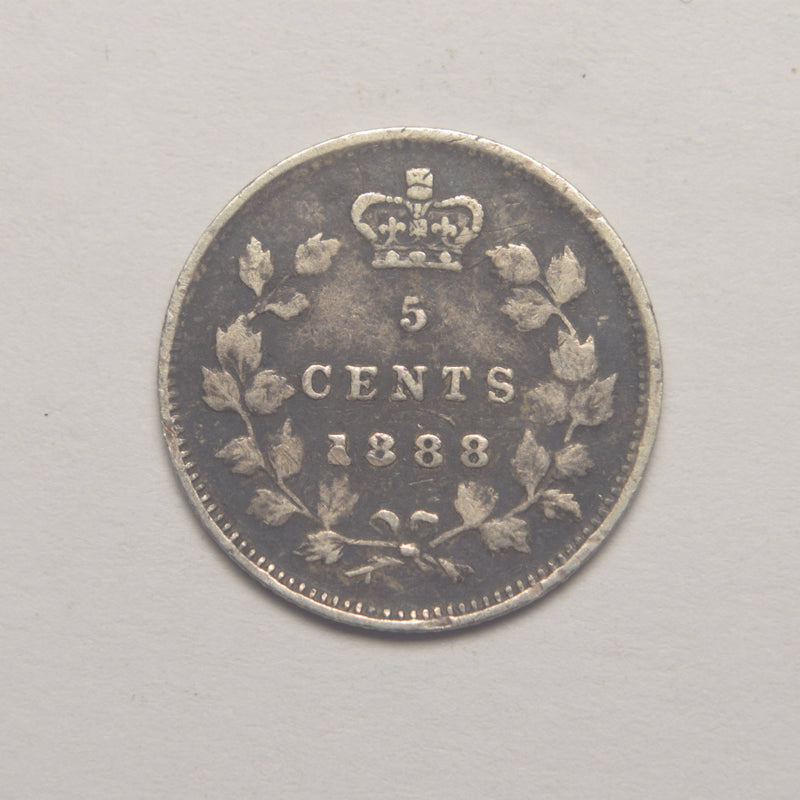 1888 Canadian 5 Cents . . . . Extremely Fine