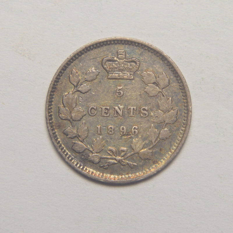 1896 Canadian 5 Cents . . . . XF/AU