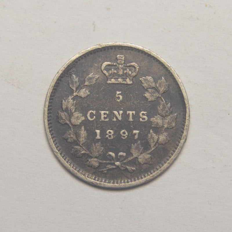 1897 Canadian 5 Cents . . . . VF/XF