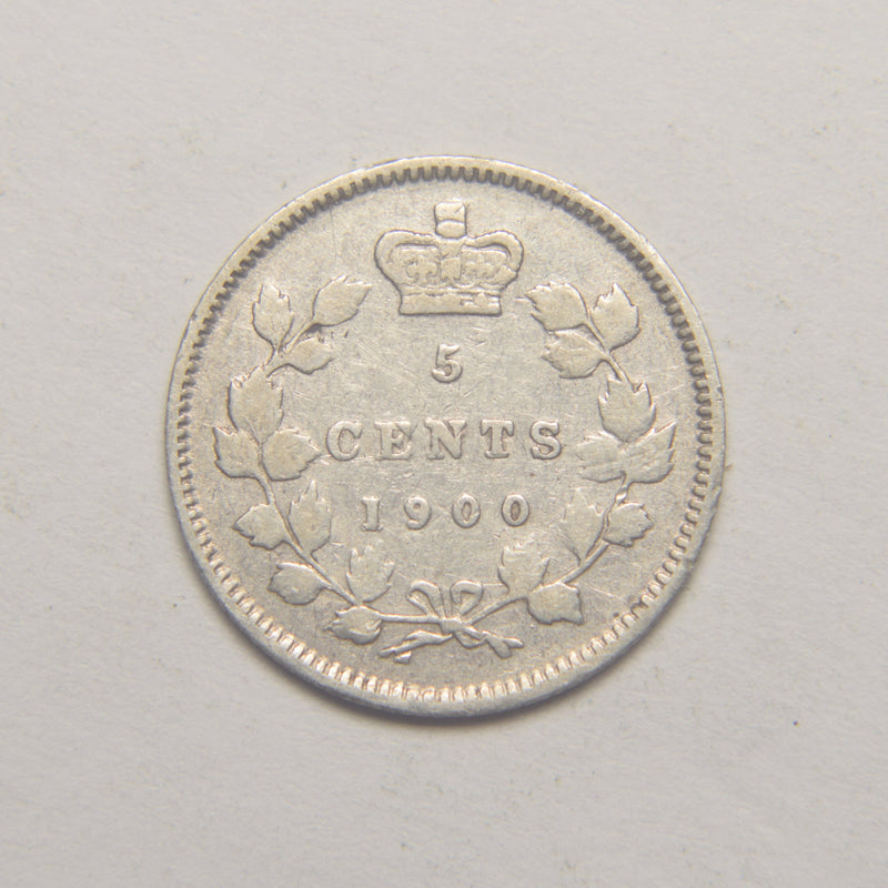 1900 Canadian 5 Cents . . . . VF/XF