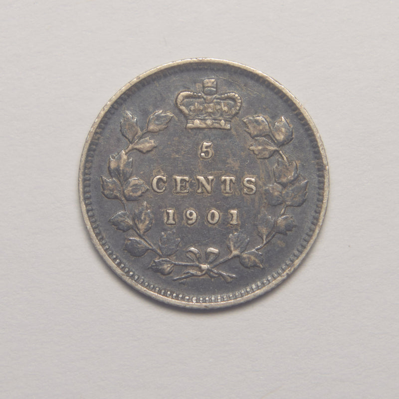 1901 Canadian 5 Cents . . . . XF/AU
