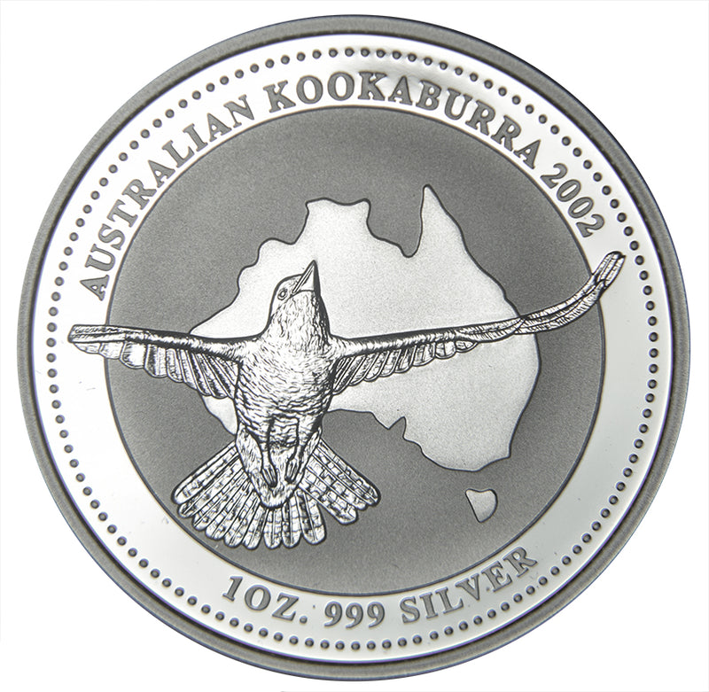 2002 Australia Kookaburra . . . . Gem BU 1 oz. Silver