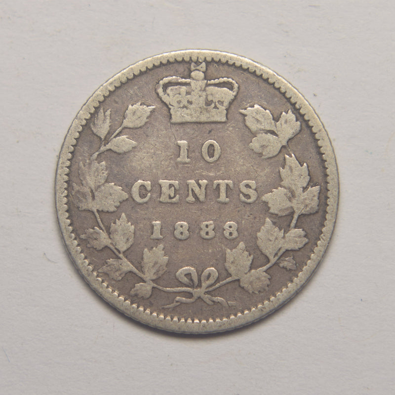 1888 Canadian 10 Cents . . . . Very Good