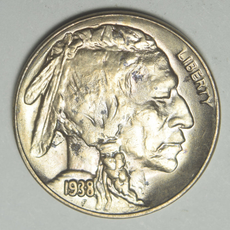 1938-D Buffalo Nickel . . . . Gem BU carbon spots