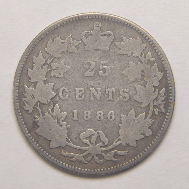 1886 Canadian Quarter . . . . Very Good