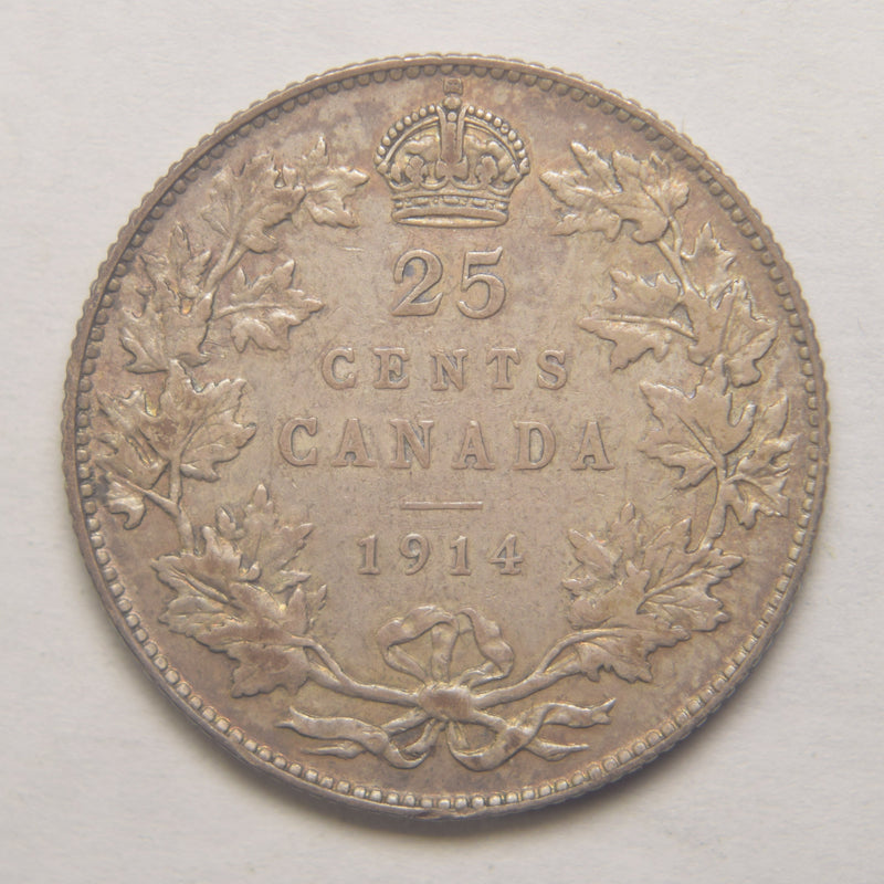 1914 Canadian Quarter . . . . Extremely Fine