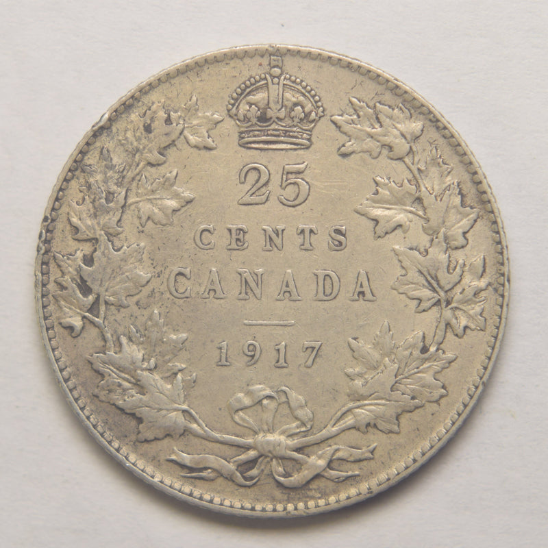 1917 Canadian Quarter . . . . Choice About Uncirculated