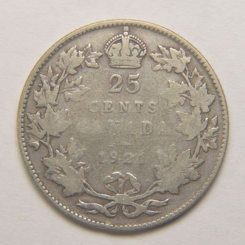 1921 Canadian Quarter . . . . Fine