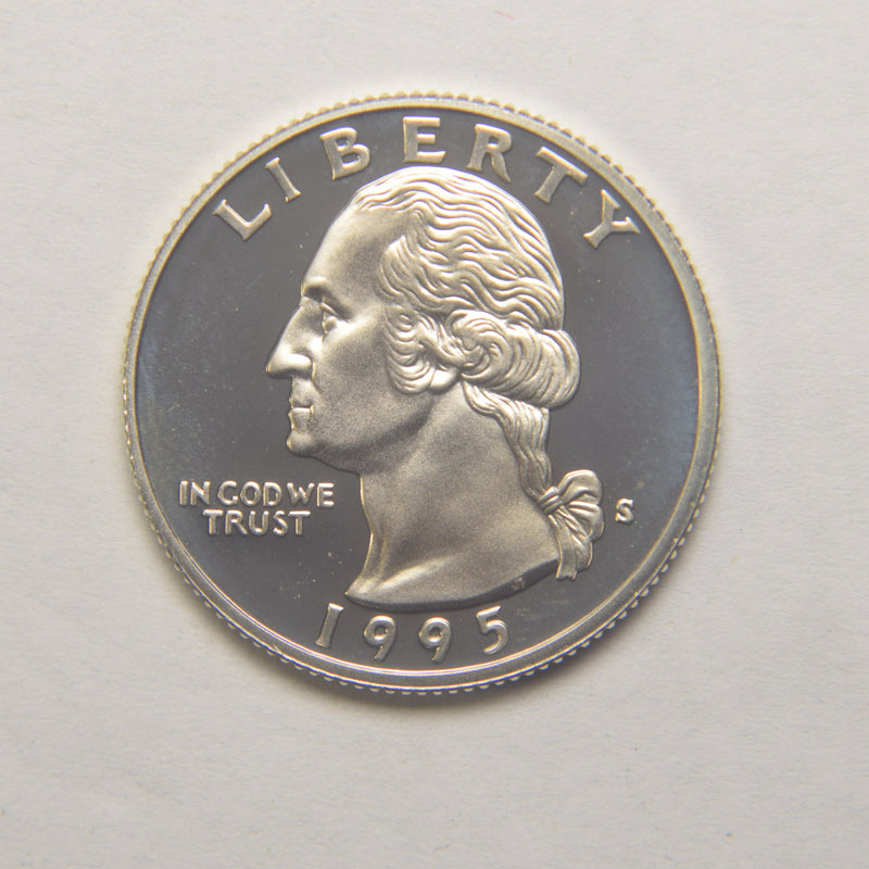 1995-S Silver Washington Quarter . . . . Gem Brilliant Proof Silver