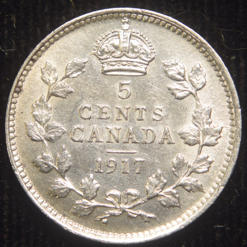 1917 Canadian 5 Cents . . . . Select Brilliant Uncirculated