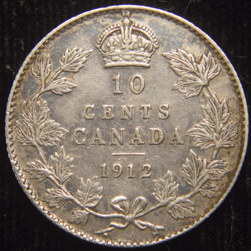 1912 Canadian 10 Cents . . . . Choice About Uncirculated