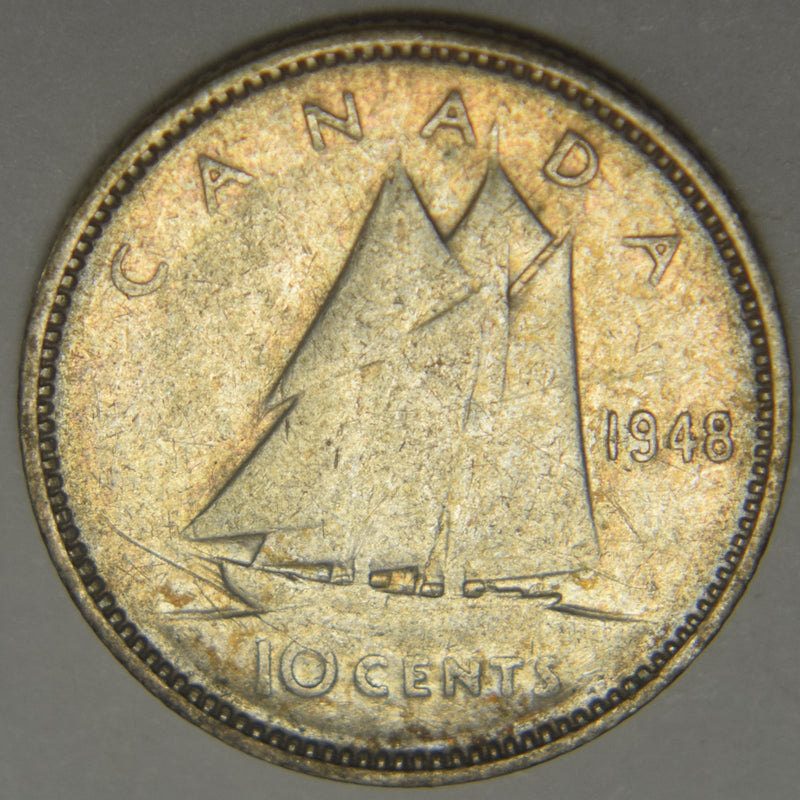 1948 Canadian 10 Cents . . . . Very Fine