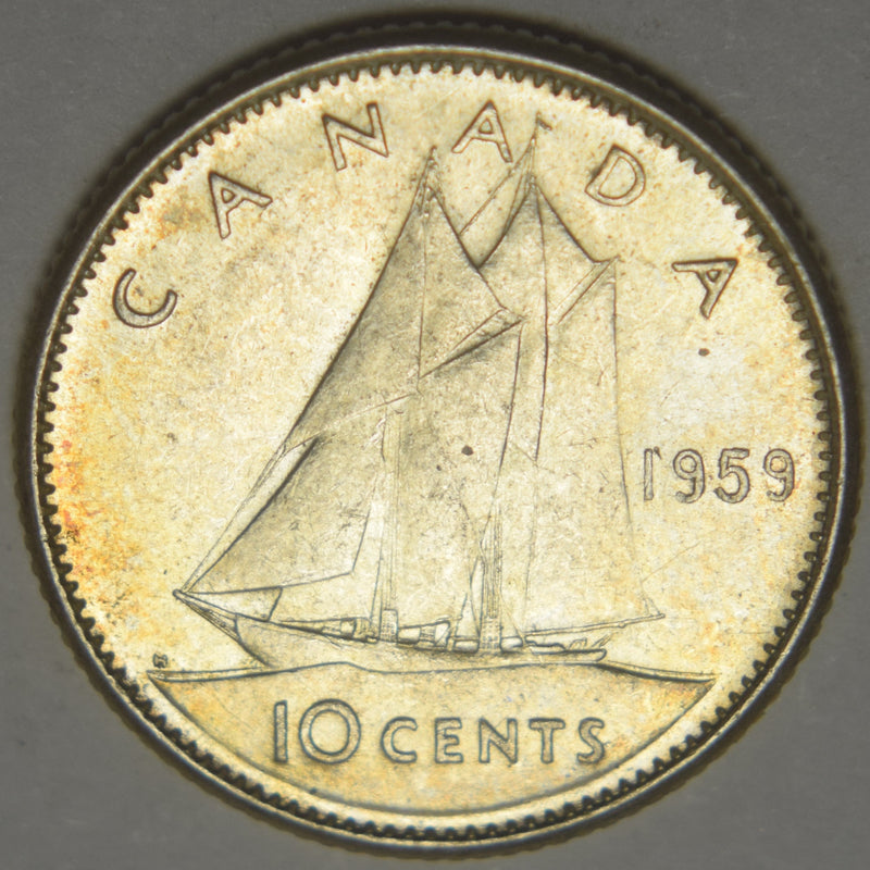 1959 Canadian 10 Cents . . . . Choice Brilliant Uncirculated