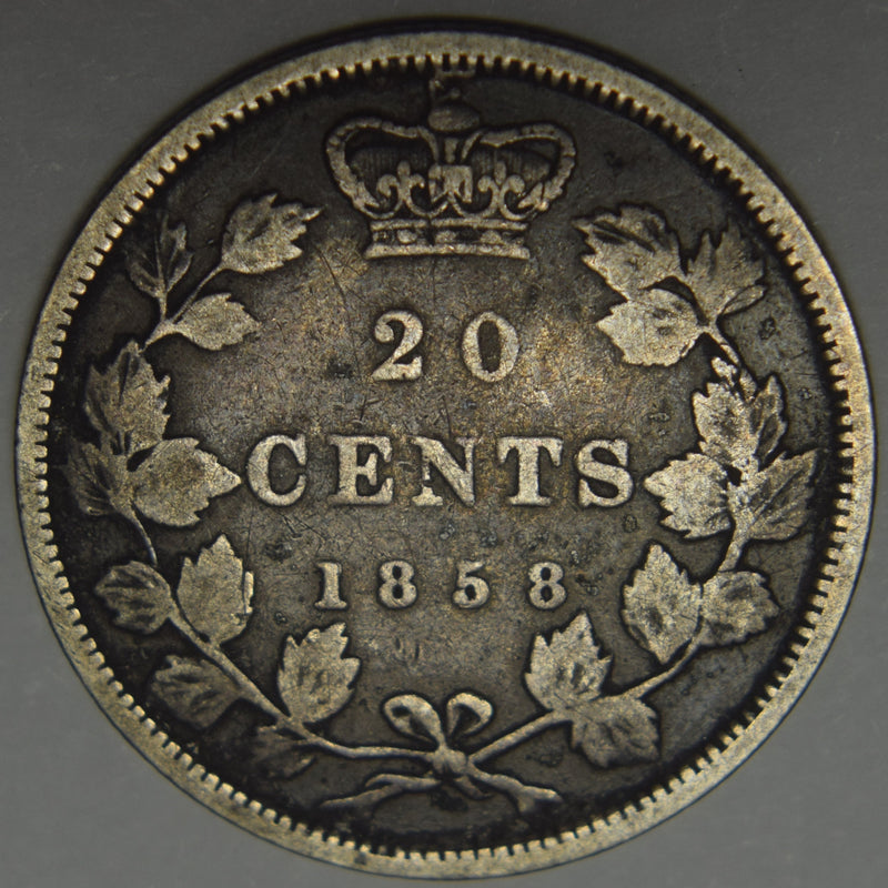 1858 Canadian 20 Cents . . . . Very Fine