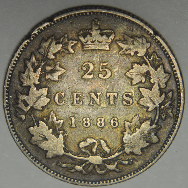 1886 Canadian Quarter  . . . . Fine rim cuts