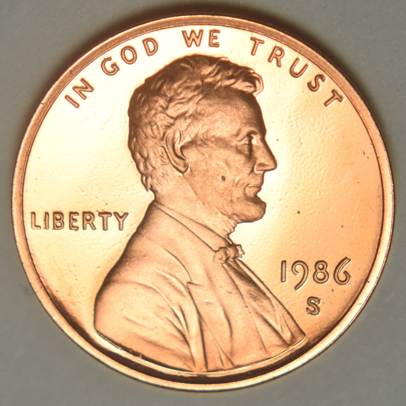 1986-S Lincoln Cent . . . . Gem Brilliant Proof