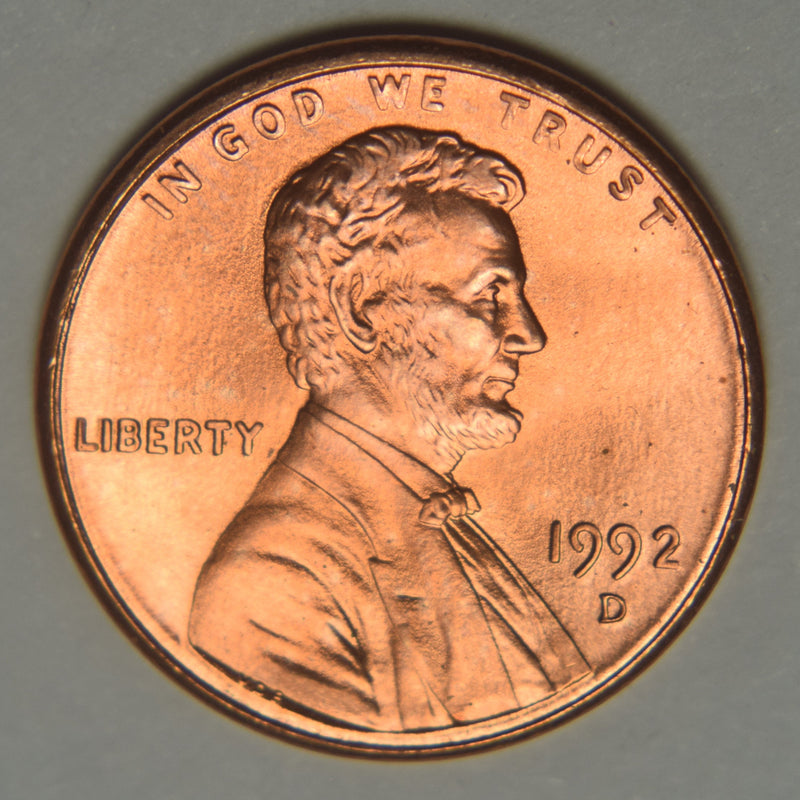 1992-D Lincoln Cent . . . . Brilliant Uncirculated