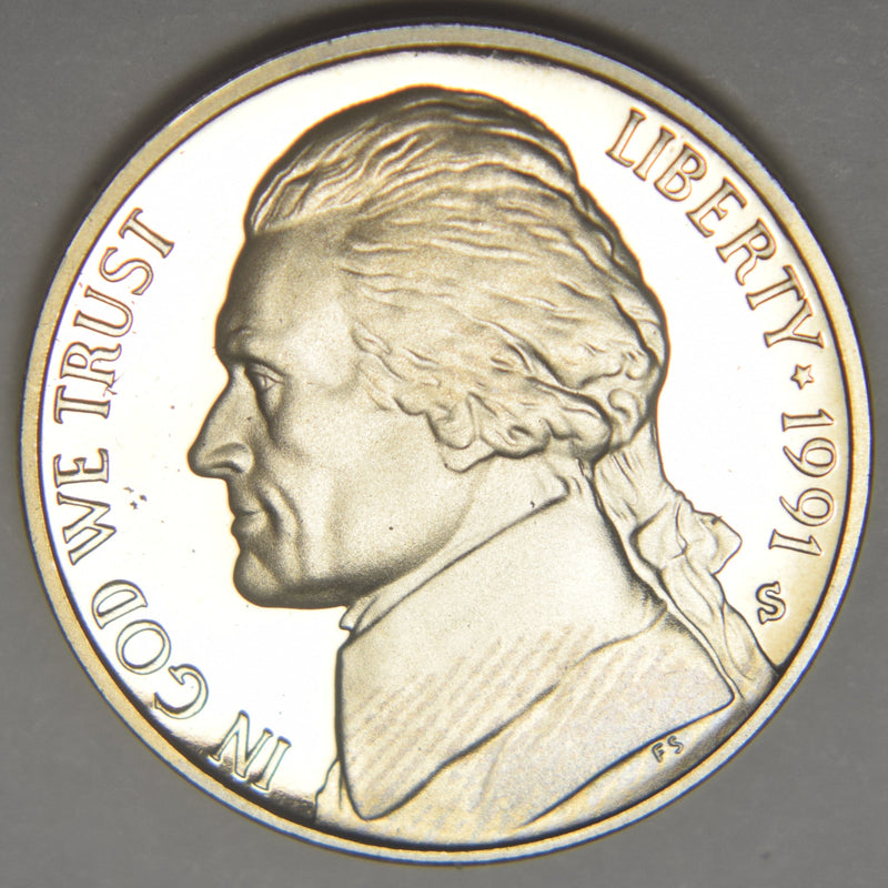 1991-S Jefferson Nickel . . . . Gem Brilliant Proof