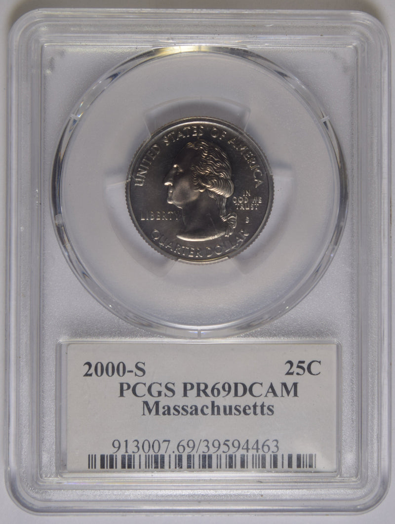 2000-S Massachusetts State Quarter . . . . PCGS PR-69 DCAM