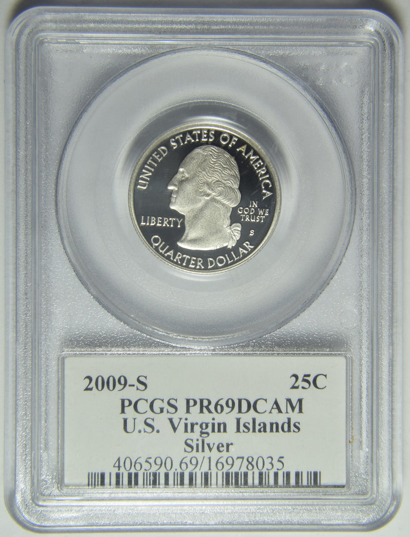 2009-S U.S. Virgin Islands Quarter . . . . PCGS PF-69 DCAM Silver
