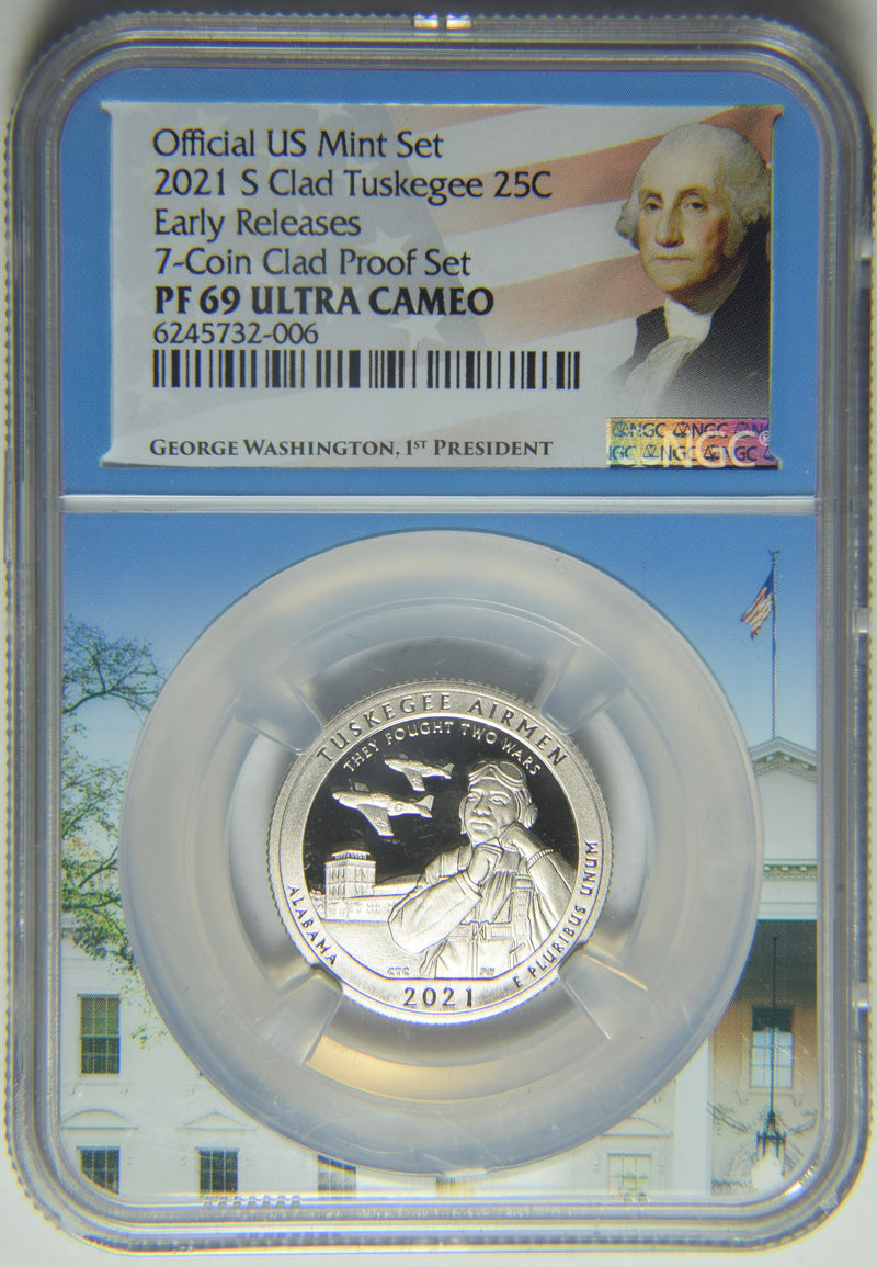 2021-S Tuskegee Airmen Silver Quarter . . . . NGC PF-69 Ultra Cameo Early Releases