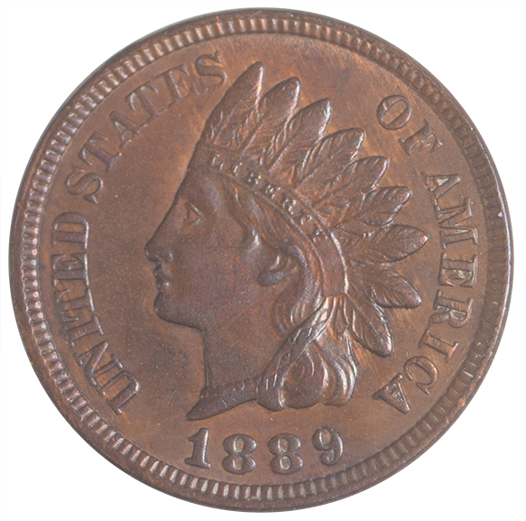 1889 Indian Cent . . . . Gem Uncirculated Brown