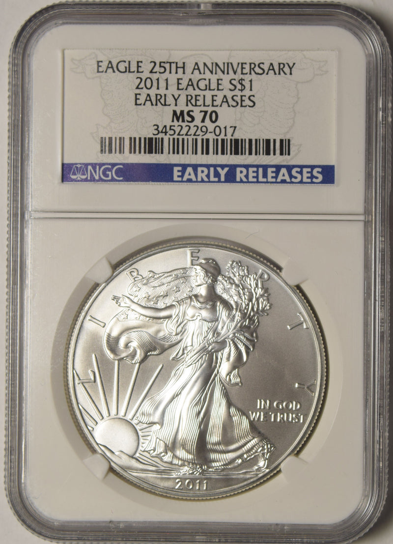 2011 Silver Eagle . . . . NGC MS-70 25th Anniversary Early Releases
