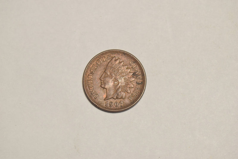 1907 Indian Cent . . . . AU corrosion