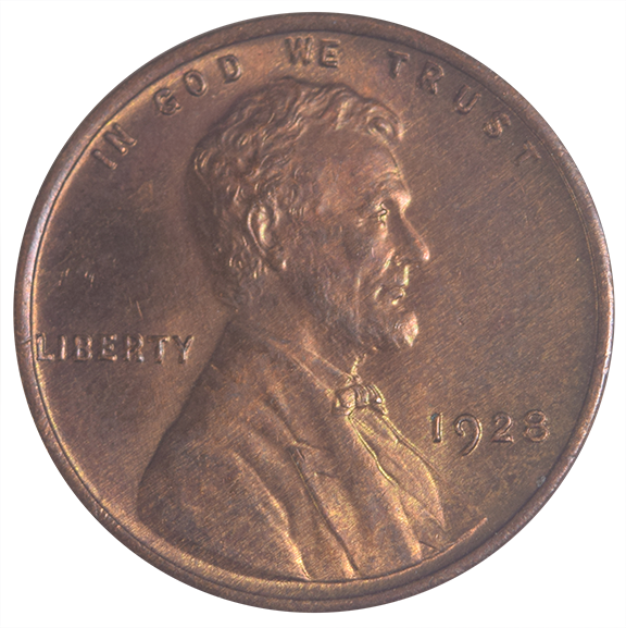 1928 Lincoln Cent . . . . Gem BU Red/Brown