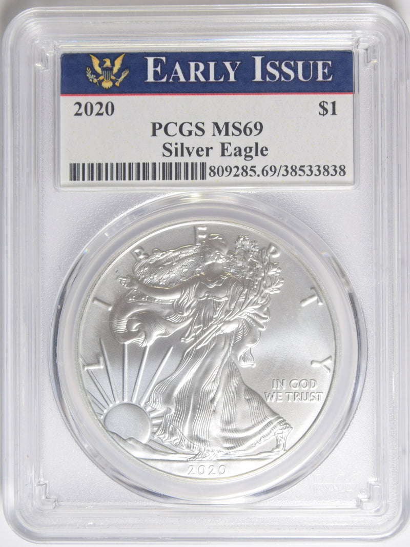 2020 Silver Eagle . . . . PCGS MS-69 Early Issue