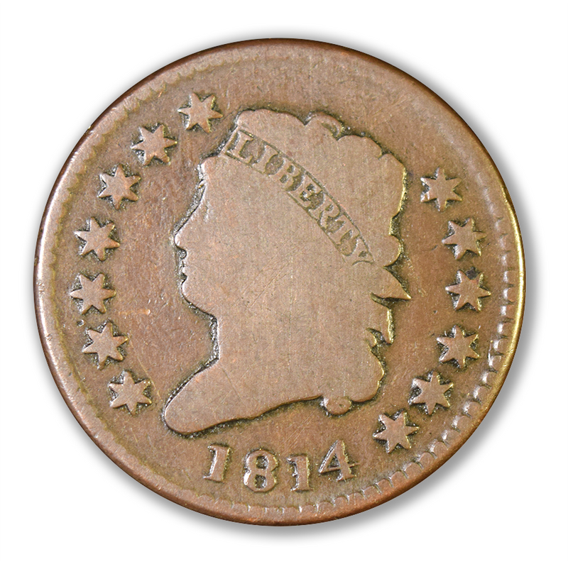1814 Plain 4 Classic Large Cent . . . . Very Good