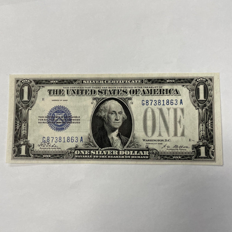 $1.00 1928 -Funny Back- Silver Certificate . . . . Gem Crisp Uncirculated