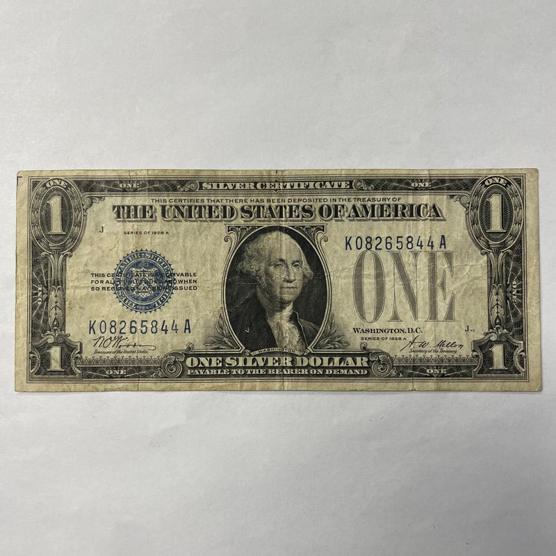 $1.00 1928 A -Funny Back- Silver Certificate . . . . Very Fine
