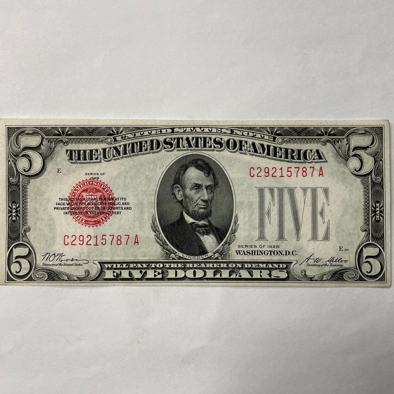 $5.00 1928 United States Note . . . . Gem Crisp Uncirculated