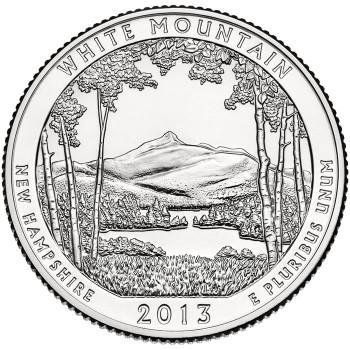 2013 White Mountain National Forest, NH Quarter . . . . Choice BU