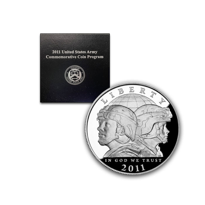 2011-S U.S. Army Silver Dollar . . . . Gem Brilliant Proof in original U.S. Mint Box