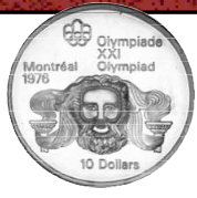2 Different $10.00 Silver 1976 Canadian Olympic Silver Coins Gem Brilliant Uncirculated