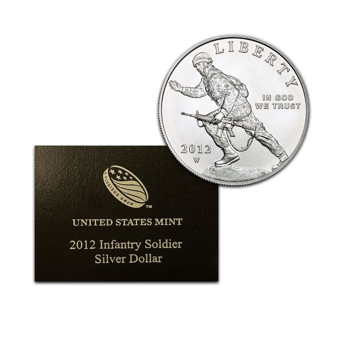 2012-W Infantry Soldier Silver Dollar . . . . Gem BU in original U.S. Mint Box