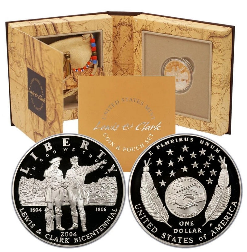 Lewis & Clark Coin and Pouch Set (Mandan Hidatsa Pouch)