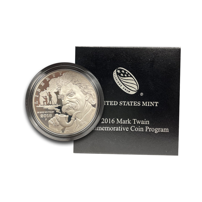 2016-P Mark Twain Silver Dollar . . . . Gem Brilliant Proof in original U.S. Mint Box