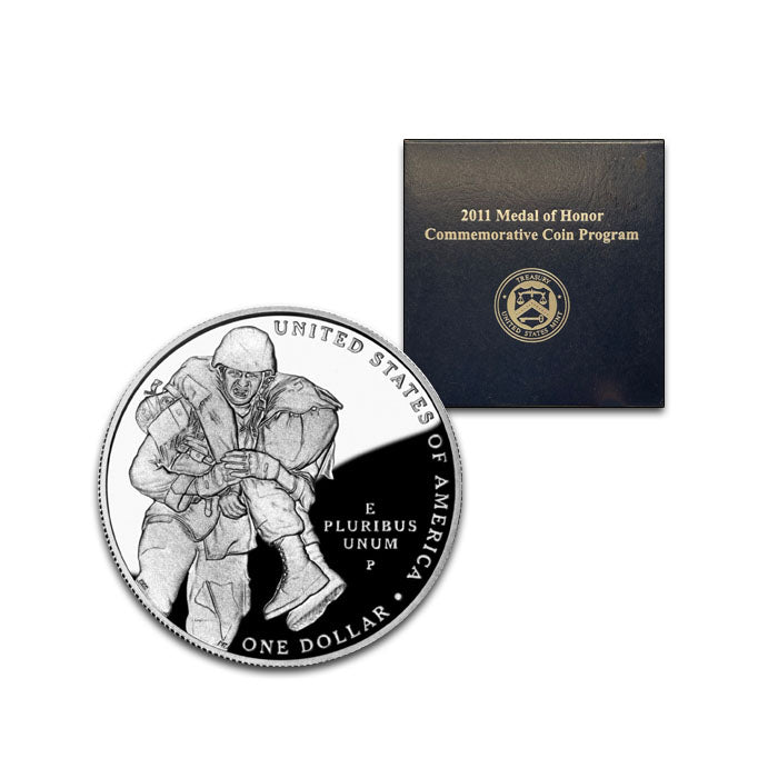2011-P Medal of Honor Silver Dollar . . . . Gem Brilliant Proof in original U.S. Mint Box